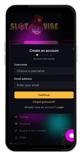 SlotVibe Casino register